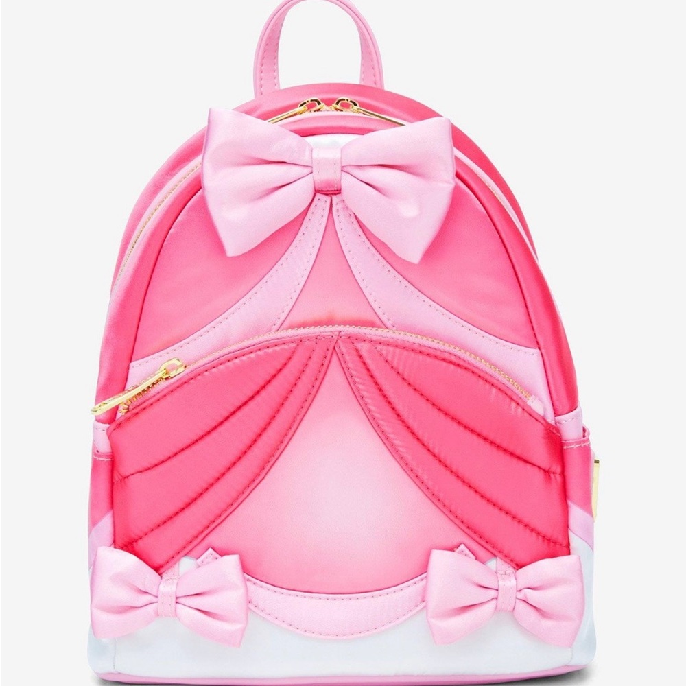 Loungefly Disney Cinderella 75th Anniversary Pink Dress Figural Mini Backpack